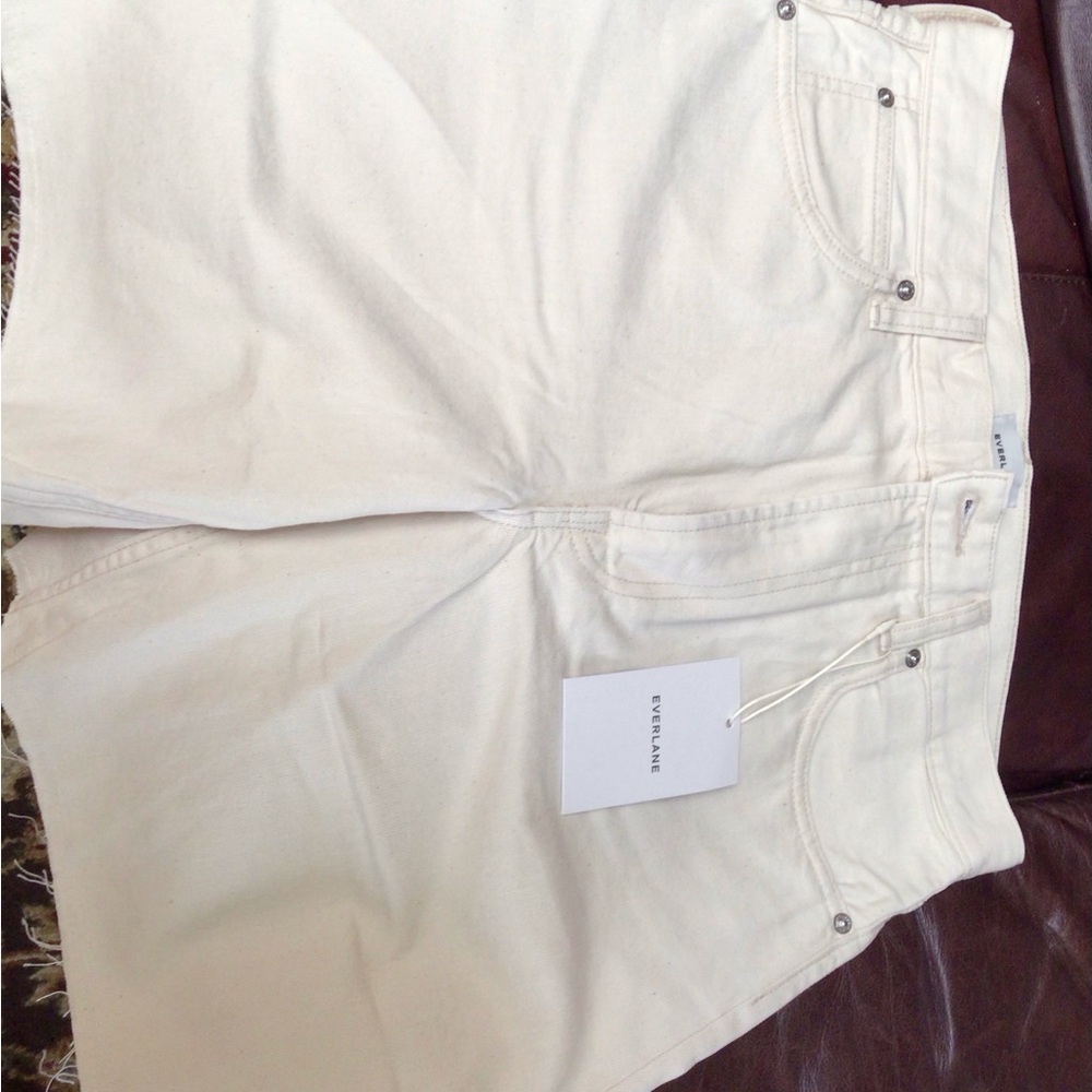 Everlane Cream Jean Shorts NWT